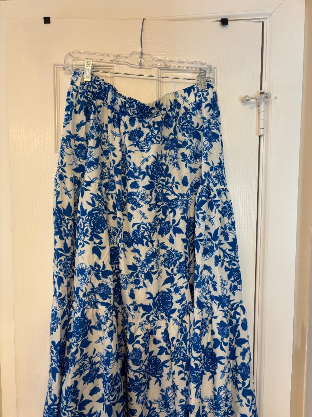 Blue floral maxi skirt SHEIN curve size 1XL